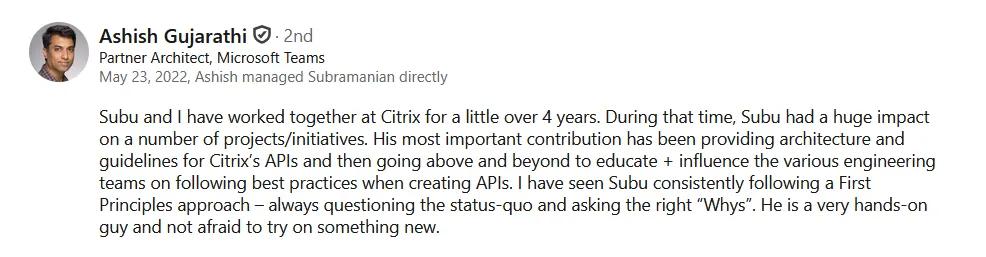 LinkedIn recommendation 6