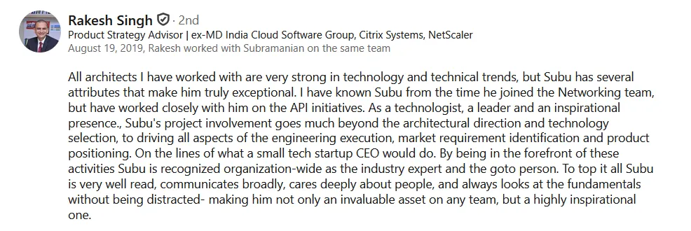 LinkedIn recommendation 9